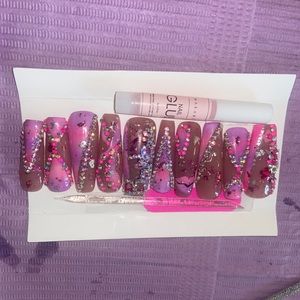 Beautiful homemade press on nails